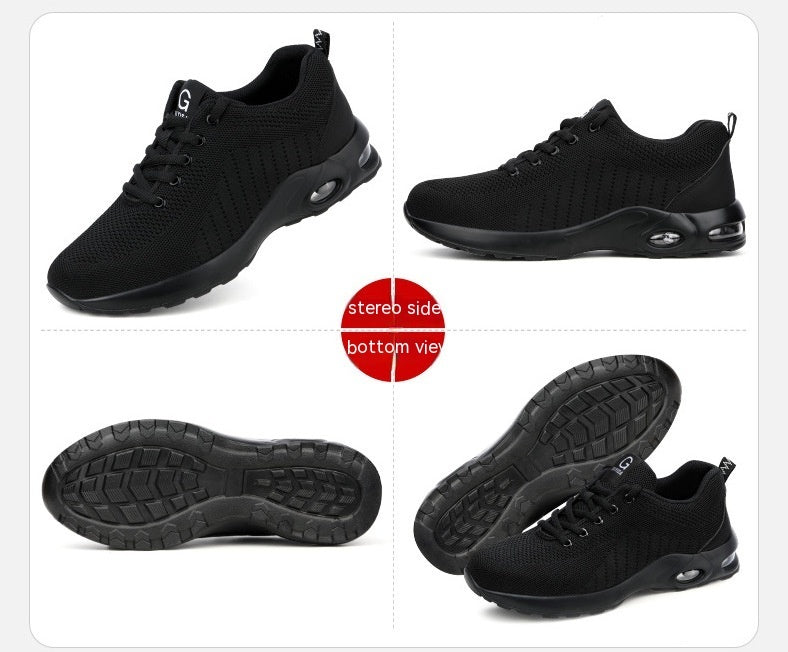 Baotou en acier anti-écrasement et coup de couteau comme des chaussures de sport tissées volantes