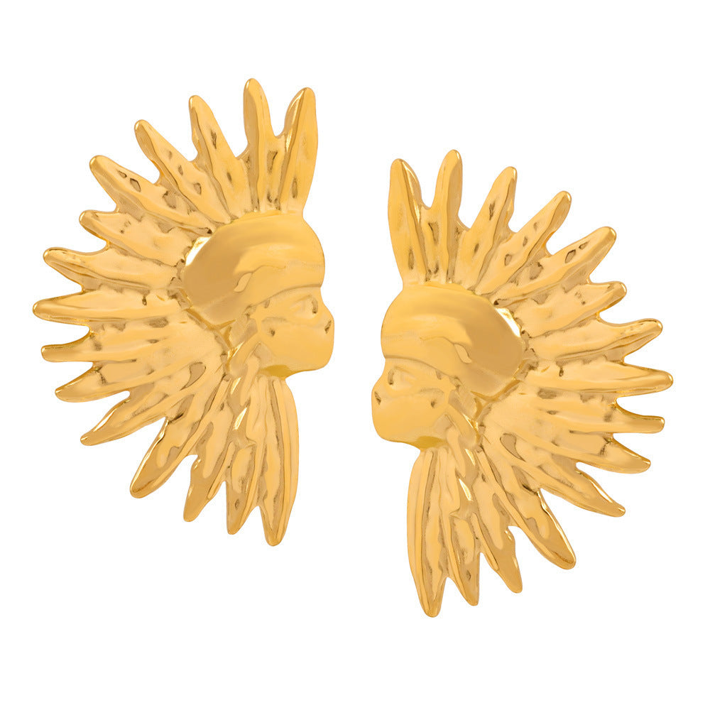 Boucles d'oreilles à la mode pour femmes, industrie lourde