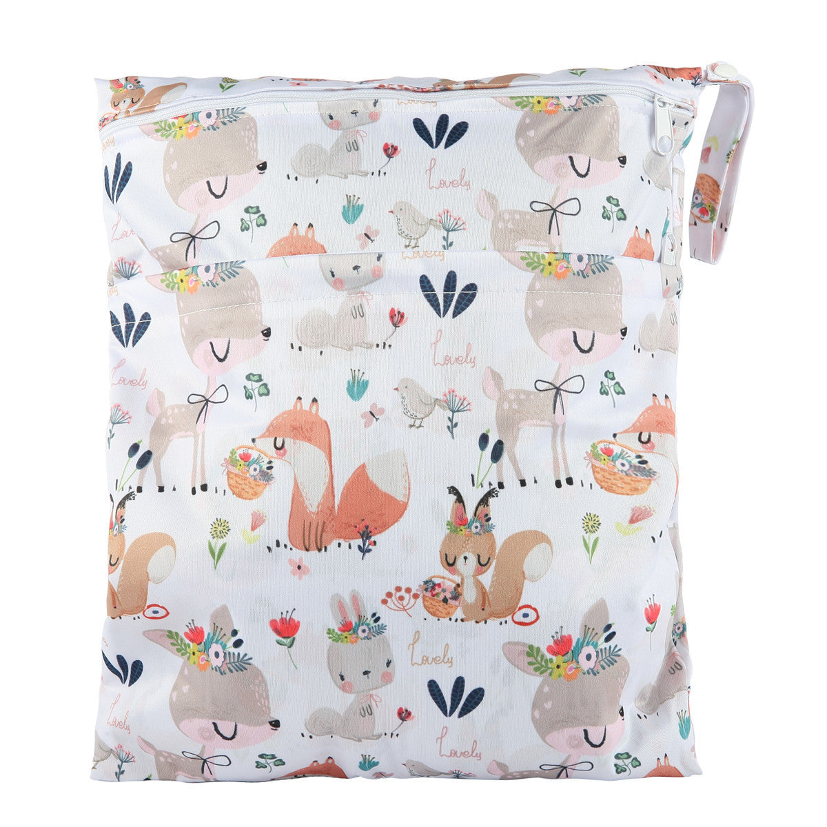 Bolsa de pañales con errores de gran capacidad y doble bolsillo, tamaño mediano