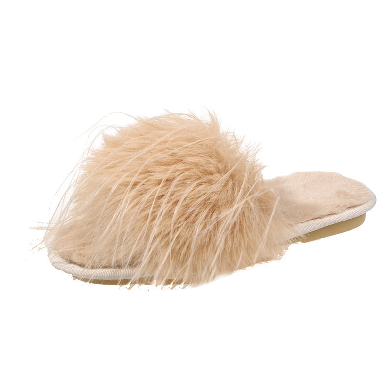 Fairy Style Fluffy Slippers Women's Outer Wear