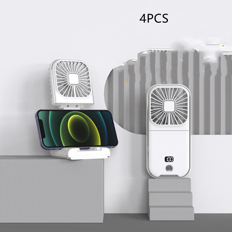 Ventilador pequeño portátil plegable con pantalla digital