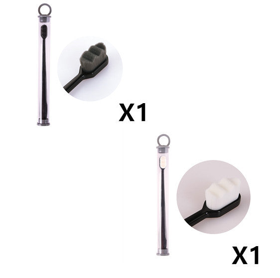 Brosse à dents Ultra-fine, poils Super doux, nettoyage en profondeur, Portable, outils de soins bucco-dentaires, nettoyage buccal, voyage