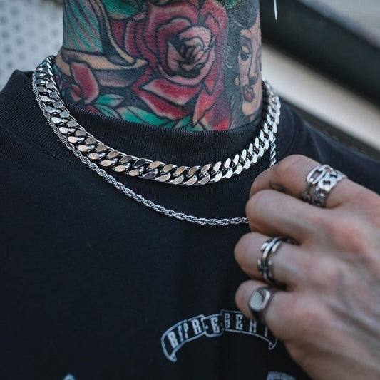 Collier chaîne luxe hommes garçon bijoux élégant couleur or