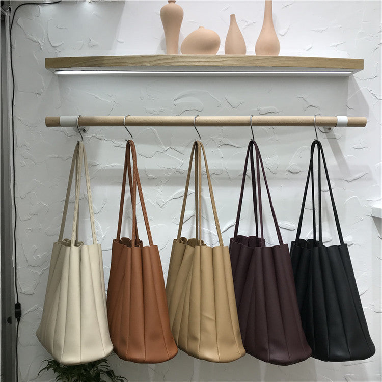 Sac à main littéraire simple plissé série Color