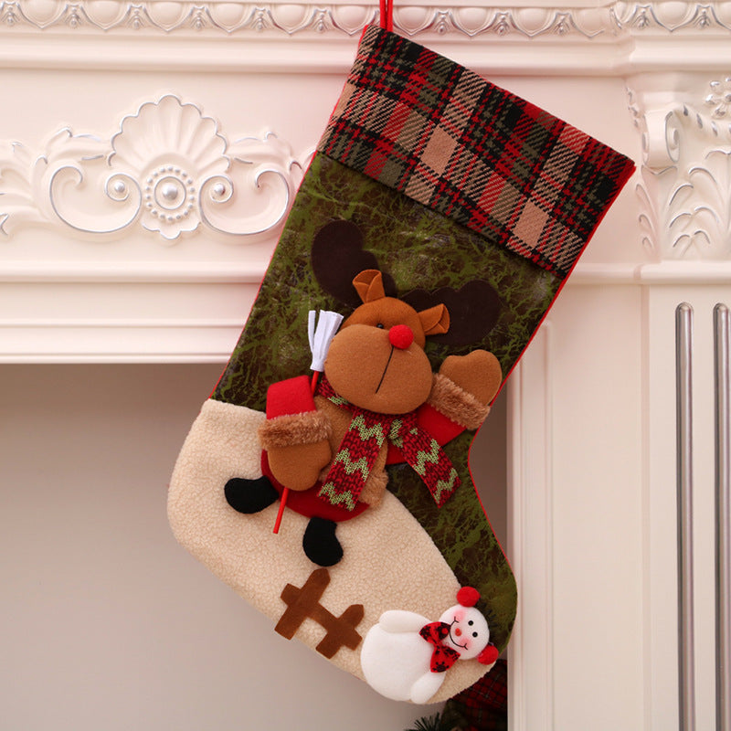 Decoraciones navideñas Calcetines de Papá Noel Colgante para árbol de Navidad Calcetines de Navidad Bolsa de regalo Bolsa de Navidad