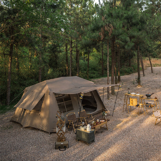 Camping à l'extérieur de deux pièces une tente automatique de crête de Hall imperméable