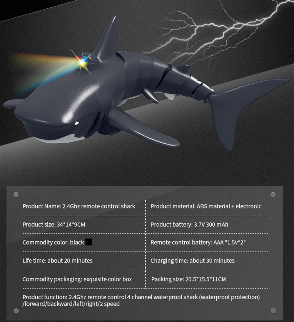 Requin télécommandé bateau jouet d'eau jouet pour enfants jouet d'eau à rames plongée