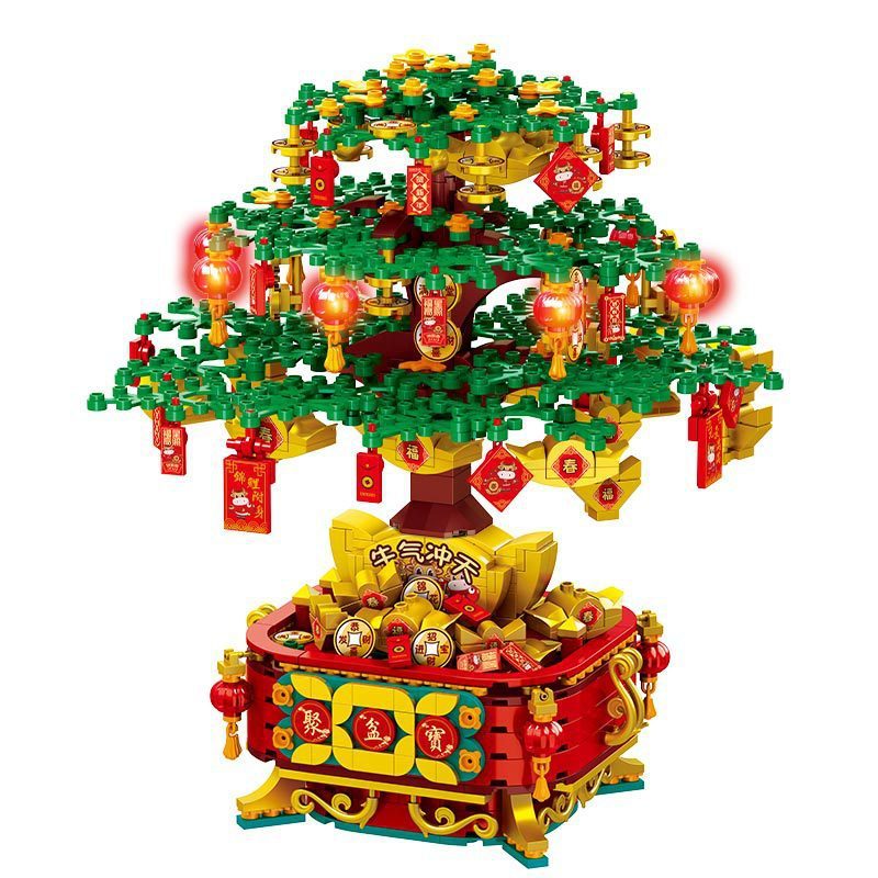 Blocs de construction à monter soi-même, boîte à musique, modèle d'arbre de noël, décoration de bureau, boîte-cadeau pour femmes et enfants, cadeaux du nouvel an