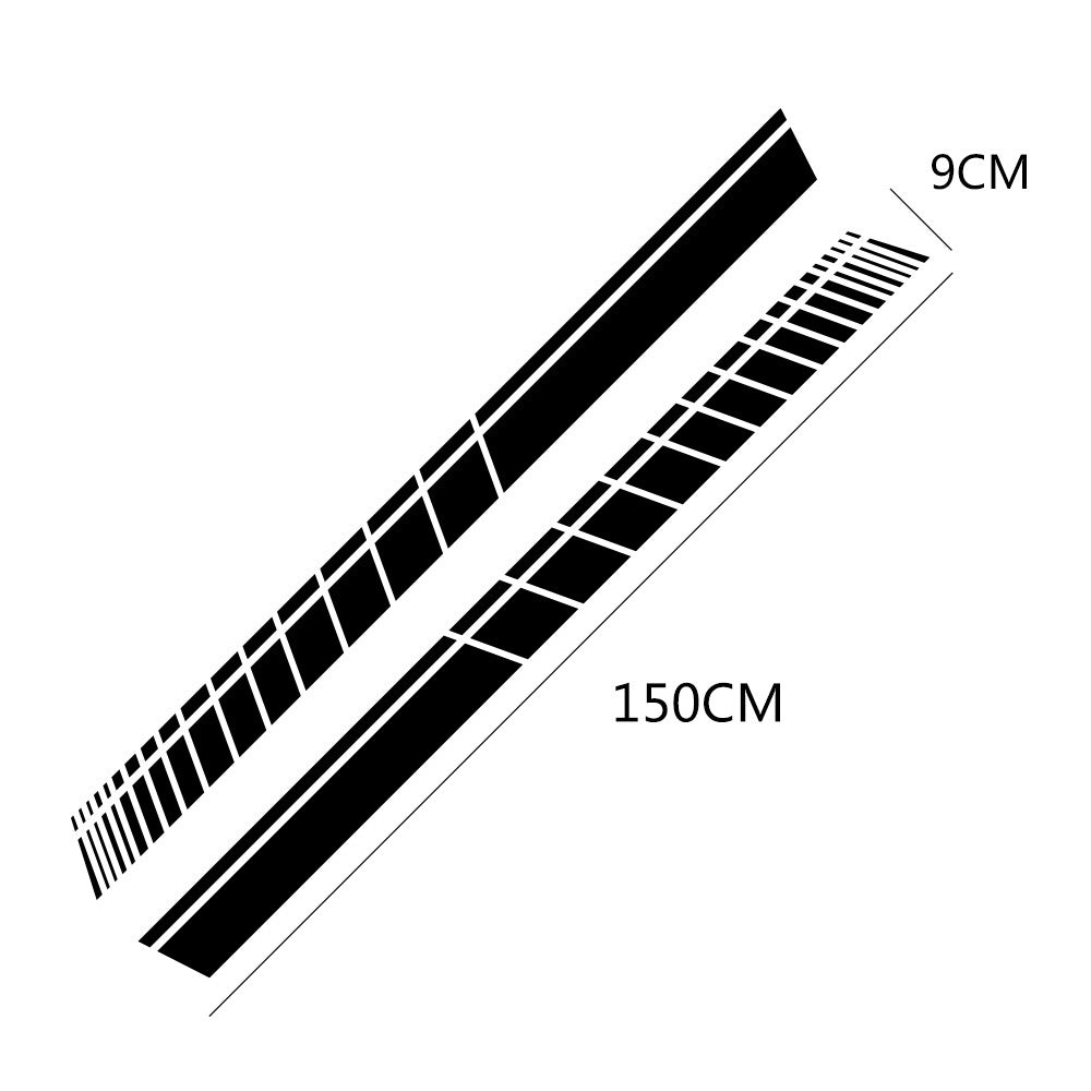 Autocollant de carrosserie de voiture résistant aux rayures pour équipement arrière modifié, autocollants spéciaux 3D noirs, autocollants rayés de décoration de voiture
