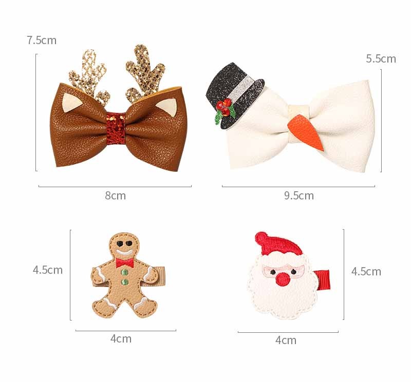 Accessoires créatifs et mignons en épingle à cheveux de Noël pour enfants