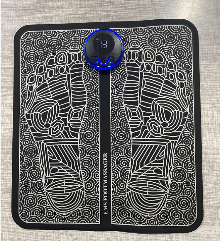 Almohadilla masajeadora eléctrica EMS para pies, Estimulador muscular para pies, estera de masaje para pies remodeladora de piernas, alivia el dolor, cuidado de la salud