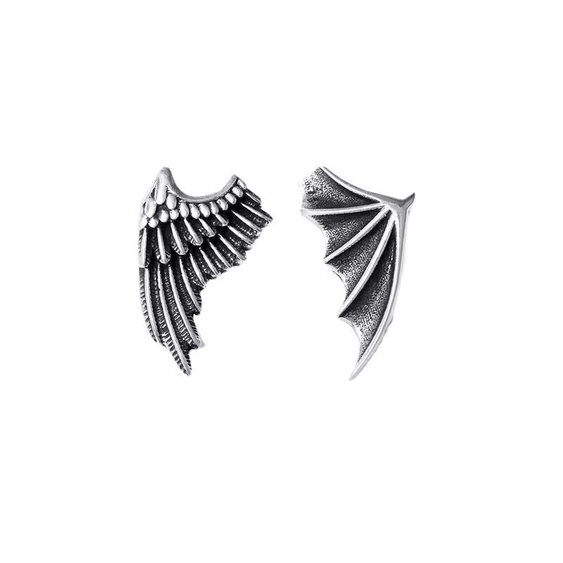 Clous d'oreilles ailes d'ange, personnalité rétro minimaliste