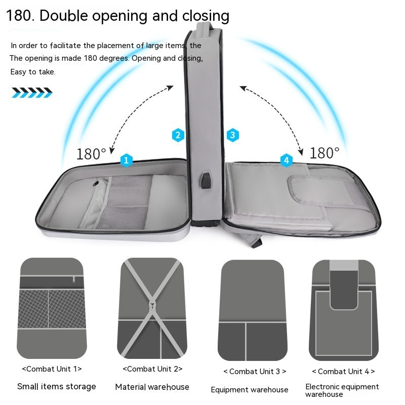 Mochila de plástico para hombre, resistente al agua, para deportes electrónicos, estuche rígido para estudiantes, bolsa de ordenador para el trabajo