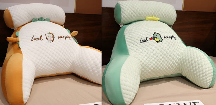 Coussin moelleux pour canapé, oreiller de déjeuner, coussin de lecture triangulaire, grand dossier doux, coussin lombaire pour chaise de bureau