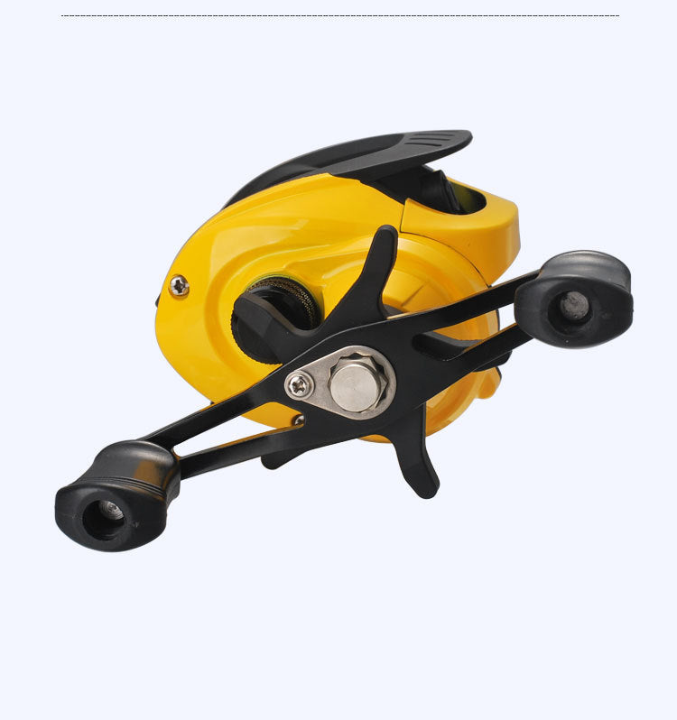 Petite roue de goutte d'eau jaune roue Luya moulinet de pêche Lei Qiang frappé roue de Modification de micro-objet noir