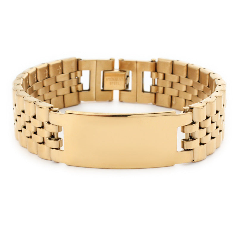 Bracelet incurvé à la mode en acier inoxydable