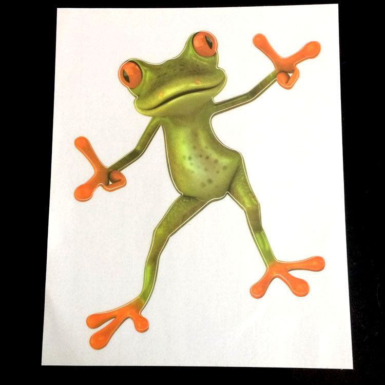 Autocollants de voiture grenouille tridimensionnels, rayures, décoration de voiture