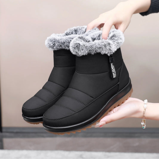 Bottes thermiques en coton épais, antidérapantes, imperméables, doublées de polaire, fond complet des tendons