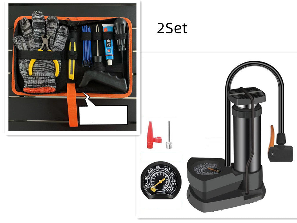 Kit de réparation de pneu de voyage pour moto avec frein supérieur