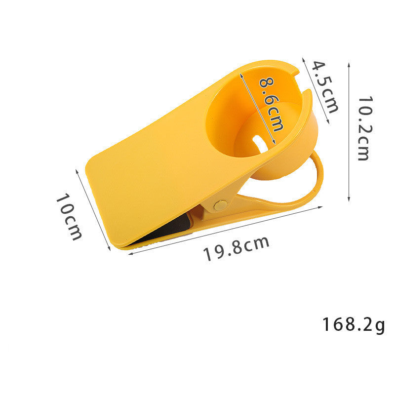 Portavasos de escritorio de plástico grande multiusos, estante de almacenamiento junto a la mesa, organizador de mesa de escritorio para botellas