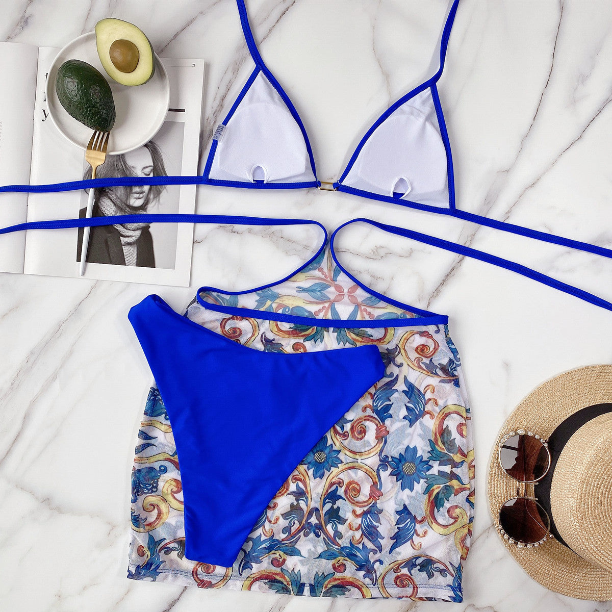 Conjunto de bikini de playa de verano de 3 piezas