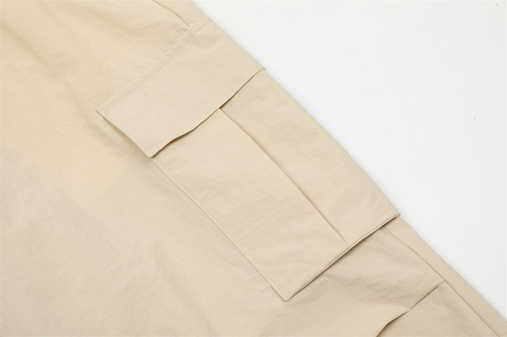 American Street Drawstring Elastic Waist Ankle-tied Trousers