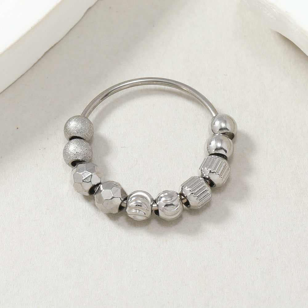 Women's Movable Ten Frosted Ring
