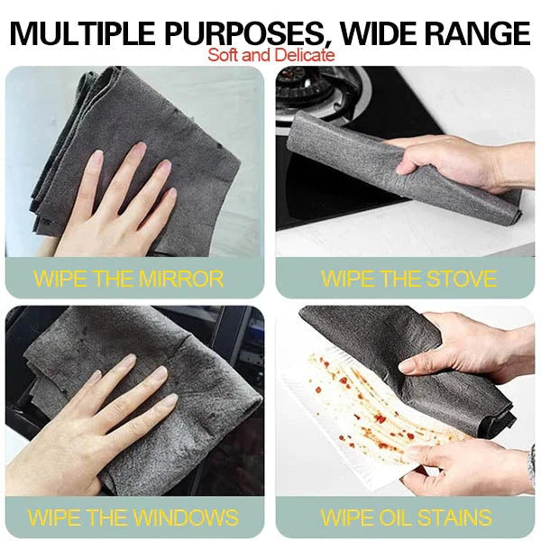 Chiffon de nettoyage magique épaissi Surface en microfibre polissage instantané chiffon de nettoyage ménager pour vitres miroirs Gadgets de cuisine de voiture