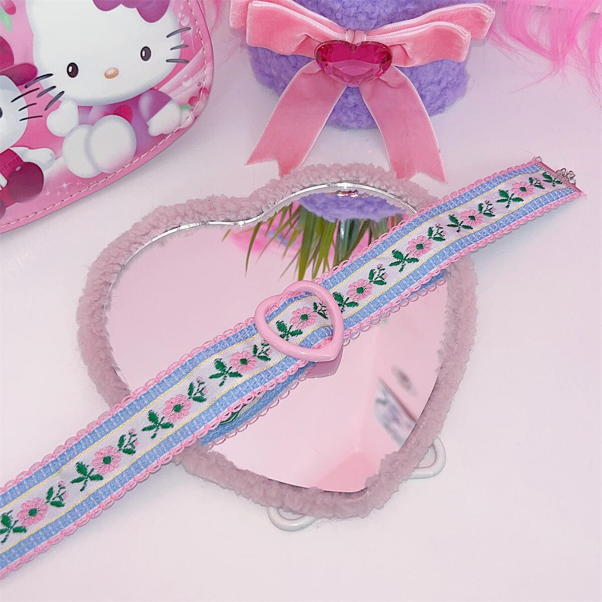 Y2g Millennium Heart Embroidered Jewelry Necklace