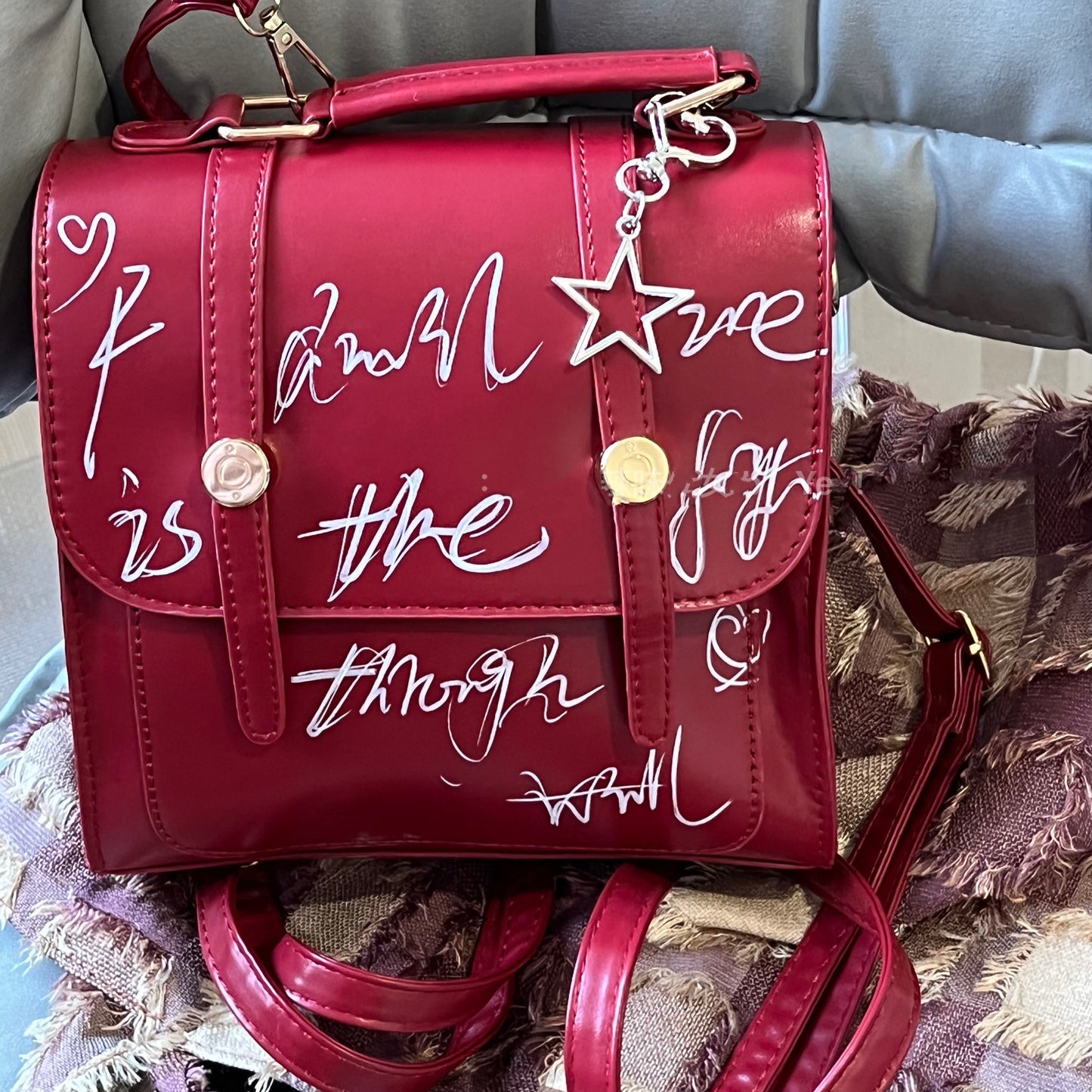 Mochila retro inglesa americana para niñas