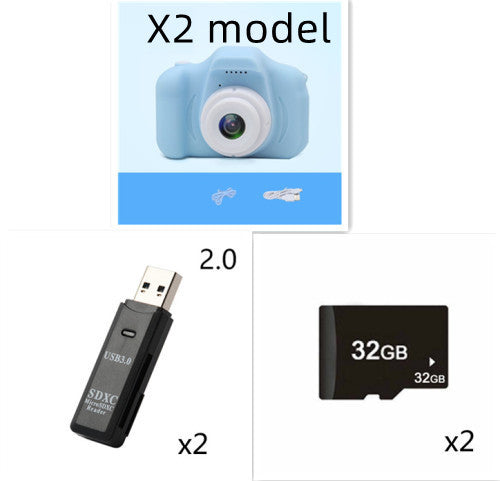 X2 HD Mini appareil photo numérique pour enfants de dessin animé