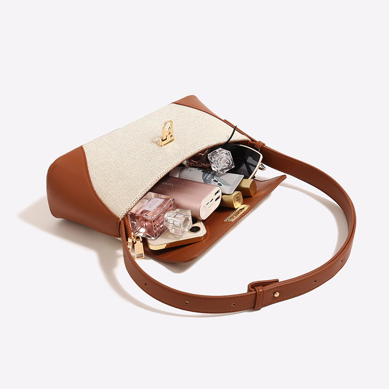 Couleur contrastée nouveau sac à une épaule à la mode pour femmes