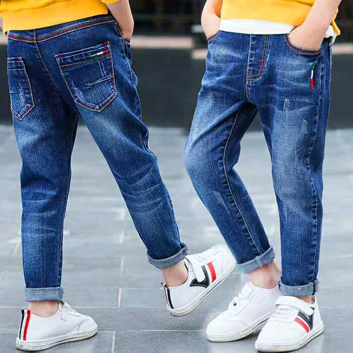 Jeans pour garçons automne et hiver nouveau velours une pièce
