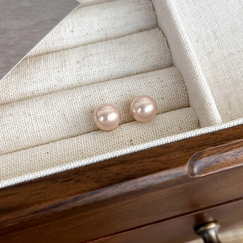 Boucles d'oreilles en perles de champagne, simples et légères, à la mode, de luxe