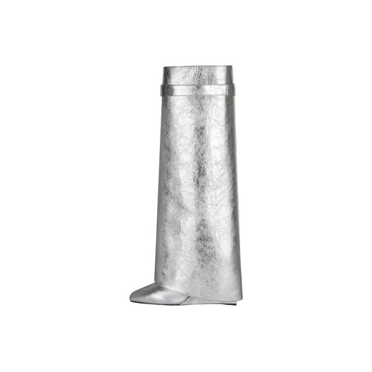 Bottes montantes compensées à bout pointu, chaussures pour femmes de grande taille