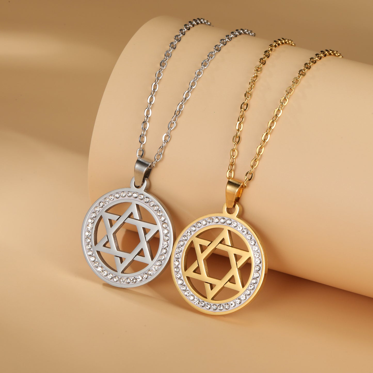 Women's Fashion Stainless Steel Transparent Zircon Chain Necklace