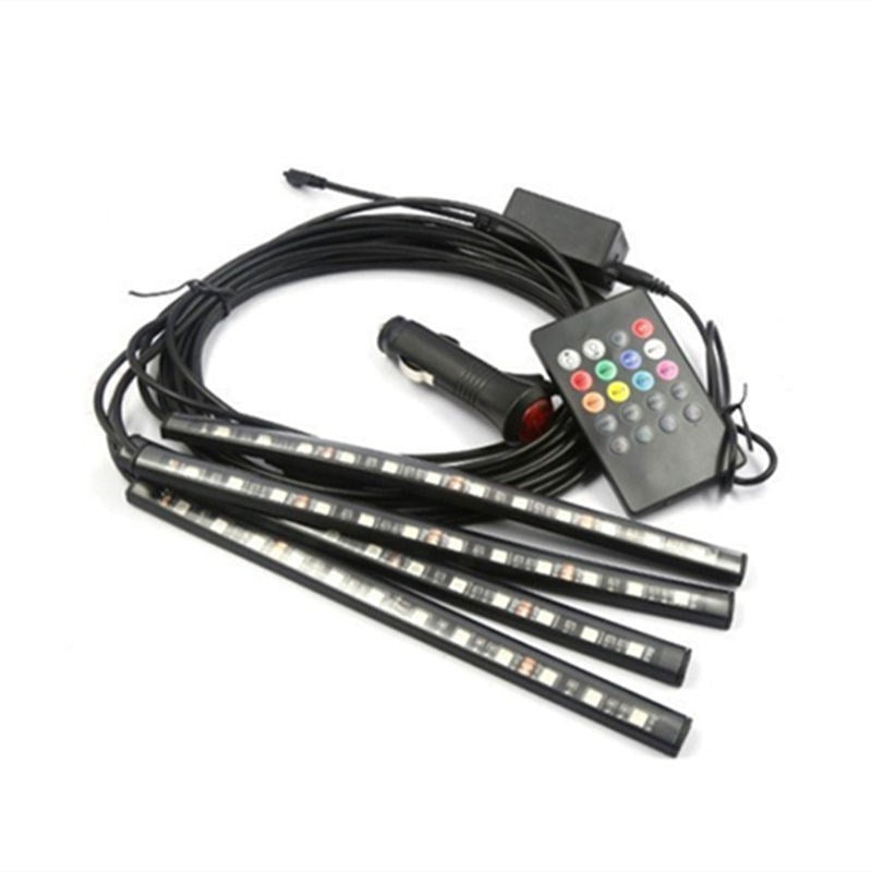 Modificación interior del coche de la luz del ritmo de la música del control de voz del USB