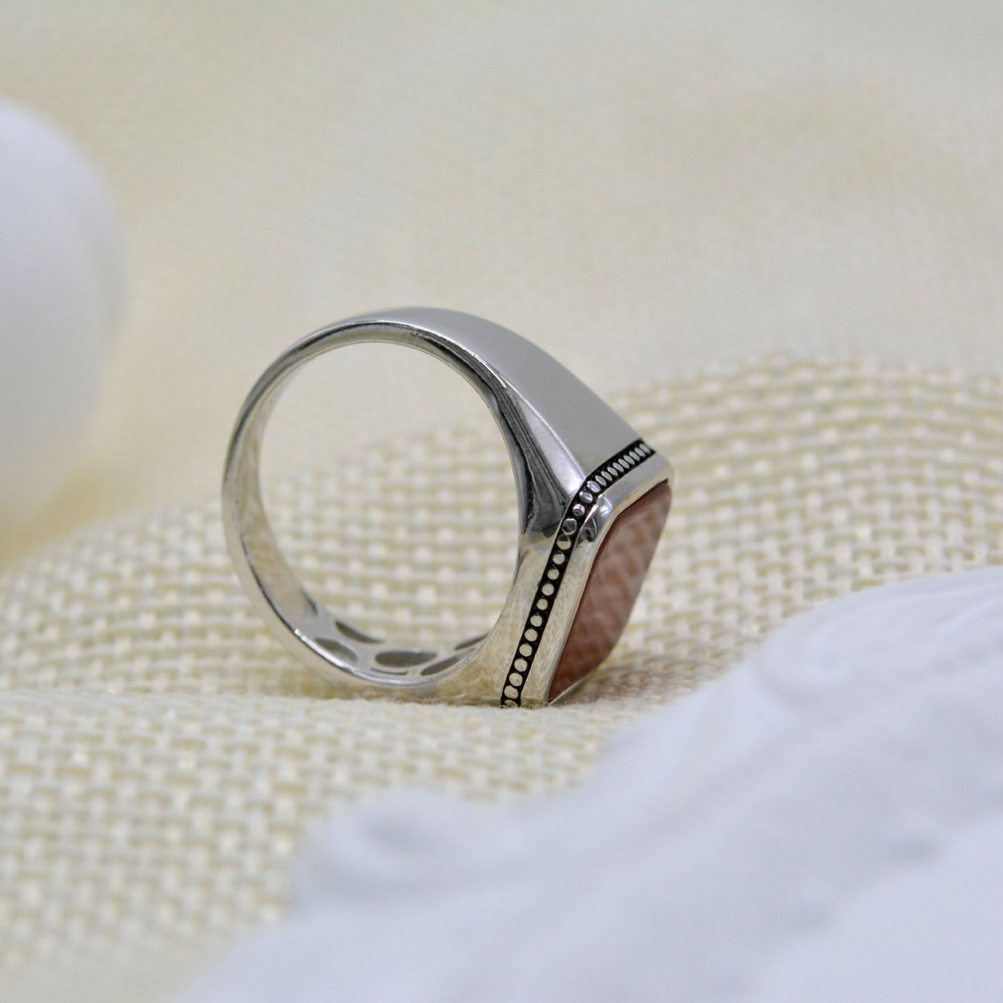 Women's Micro Inlaid Square Ring