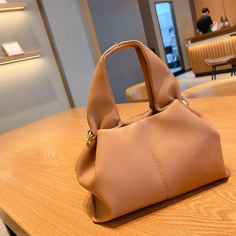 Solid Color Lunch Box European And American Fashion Portable Shoulder Messenger Bag