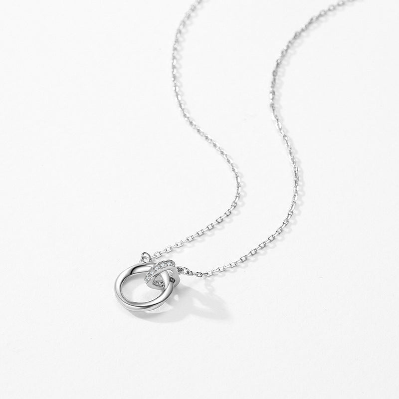 S925 Sterling Silver Heart-shape Lock Micro-inlaid Necklace