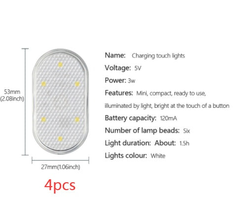 Lampe à capteur tactile sans câblage, libre de coller l'éclairage d'ambiance intégré