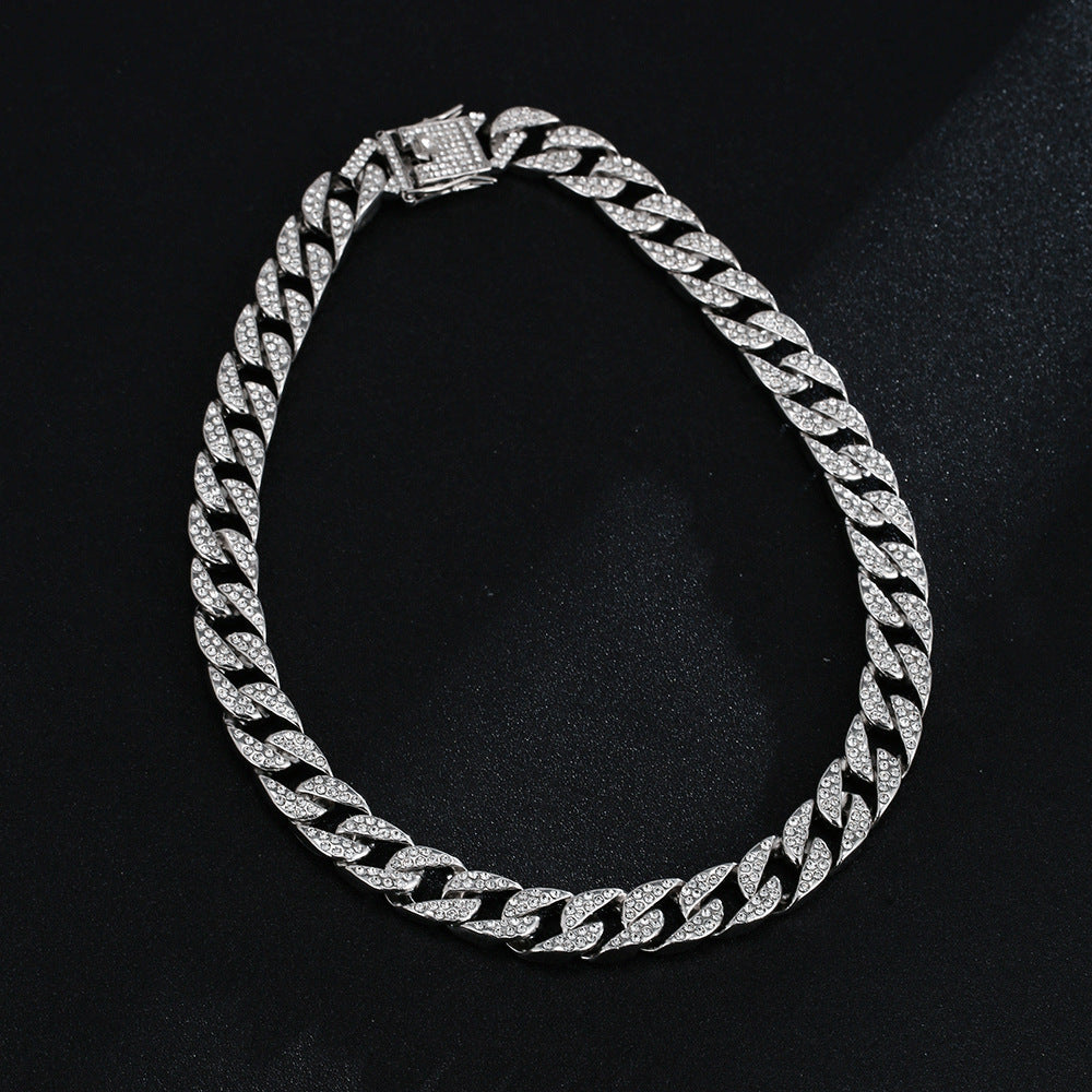 Full Diamond Inlaid Full Diamond Necklace Hipster