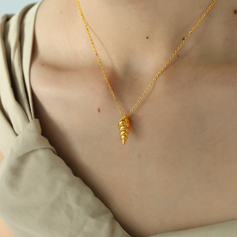 Niche Design Thread Necklace Women's Light Luxury Non-fading Titanium Steel Clavicle Chain