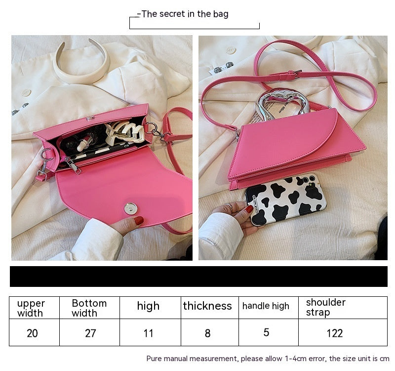 Sac messager simple portable en PU pour femmes, à la mode, assorti à tout
