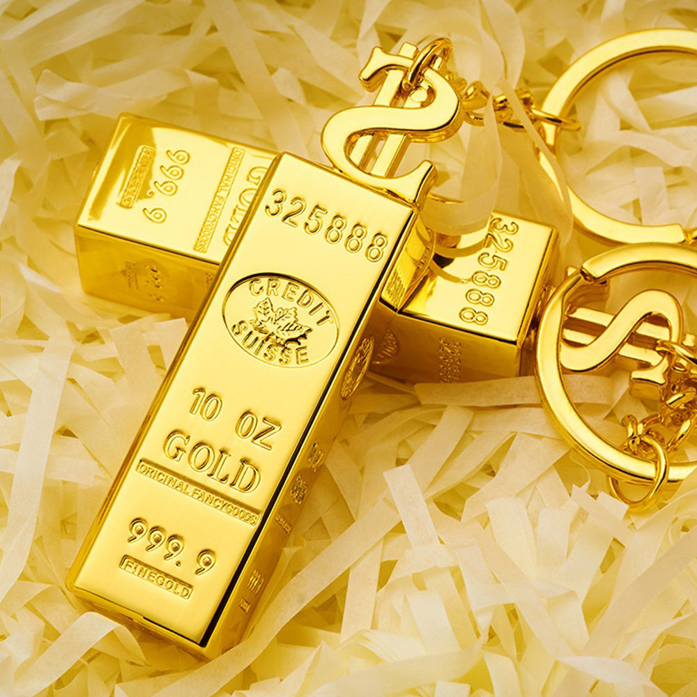 Encendedor de metal dorado, barra de oro impermeable multifuncional, encendedor de queroseno de diez mil cerillas