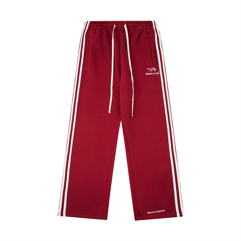 Striped Casual Pants Baggy Straight Trousers