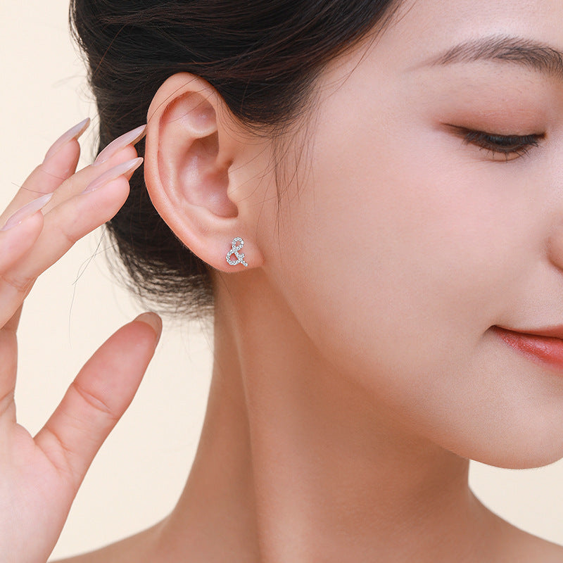 Boucles d'oreilles à tige en argent S925 pour femmes, ornement