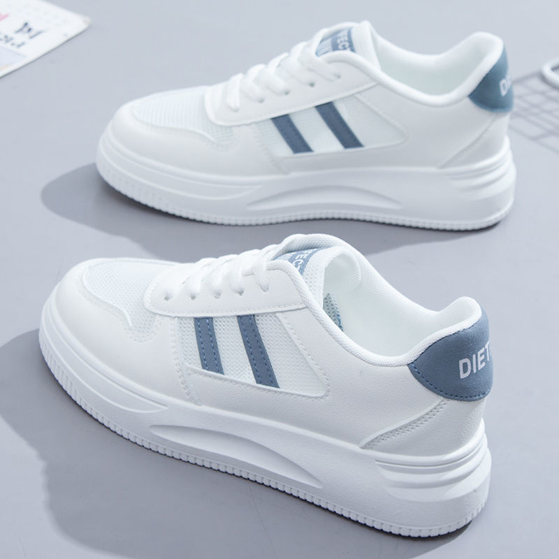 Baskets de sport décontractées en cuir pour femmes, baskets d'été blanches assorties avec tout, célébrité d'internet