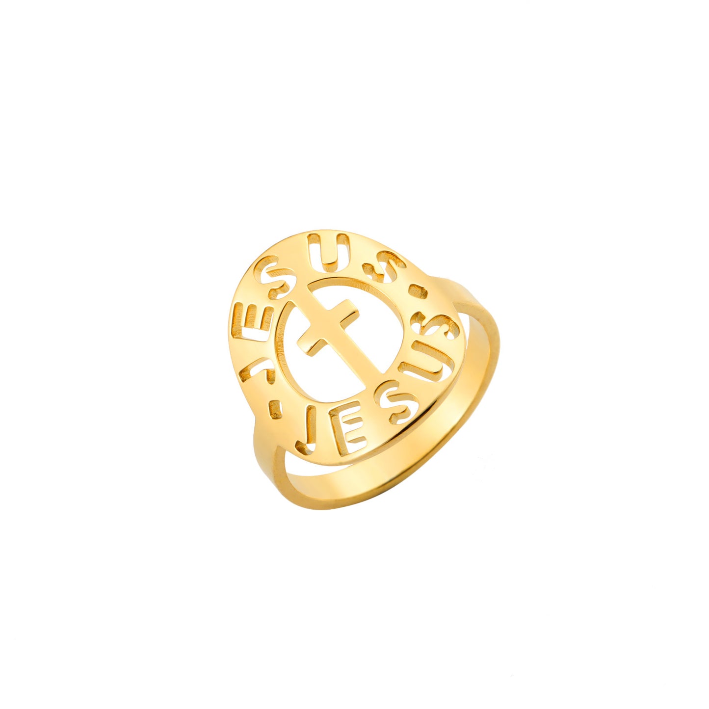 Bague fermée en acier titane de style rétro personnalisé pour hommes