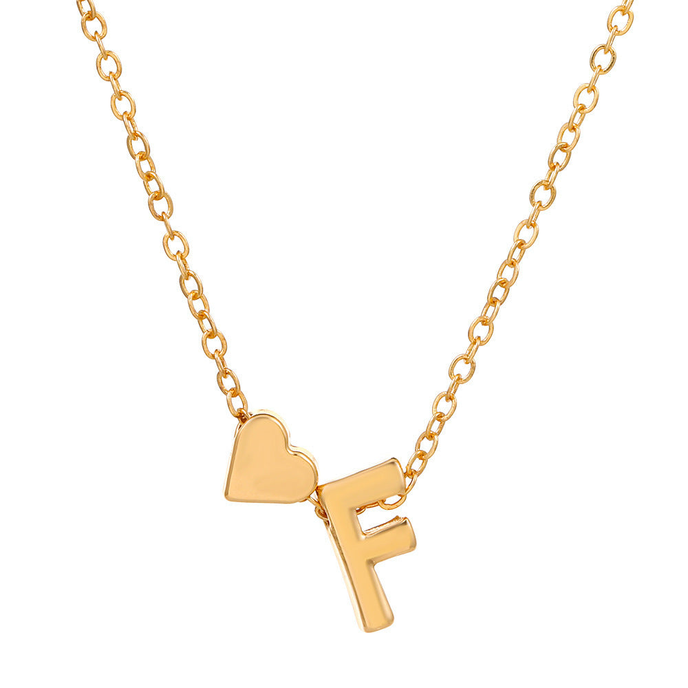 European And American Fashion Love 26 English Letter Simplicity Necklace